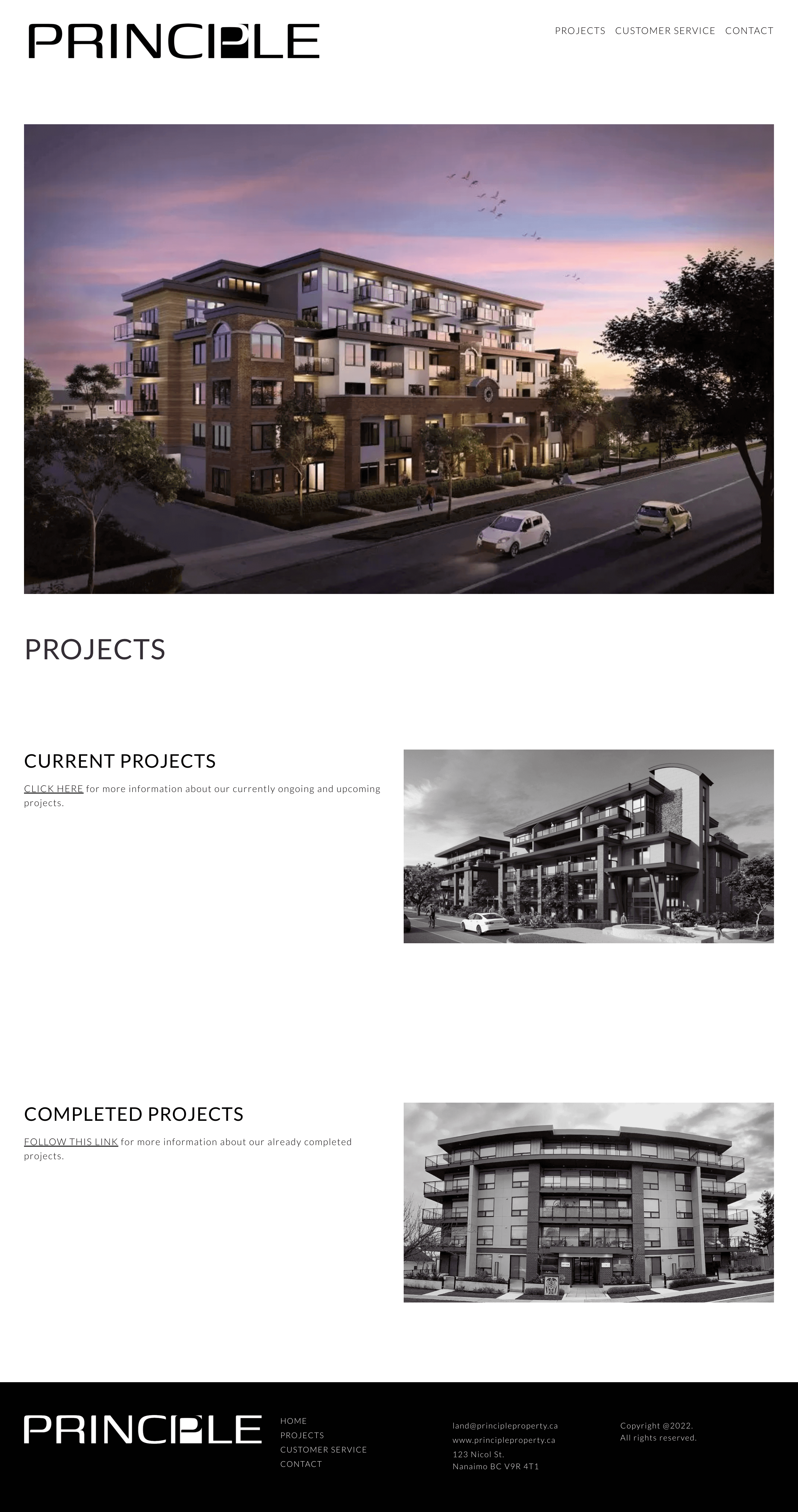 Principle Property Group Ltd. - Projects page